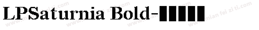 LPSaturnia Bold字体转换